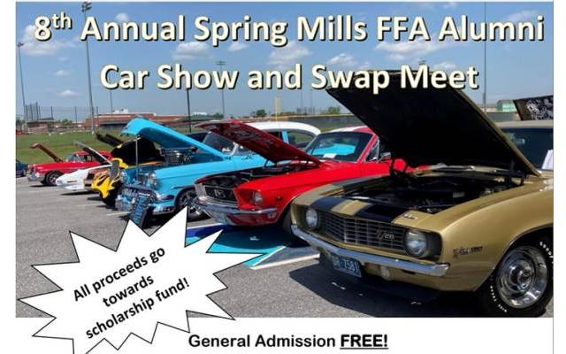 <h1 class="tribe-events-single-event-title">Spring Mills FFA Alumni Car Show and Swap Meet, Sat, May 20th</h1>