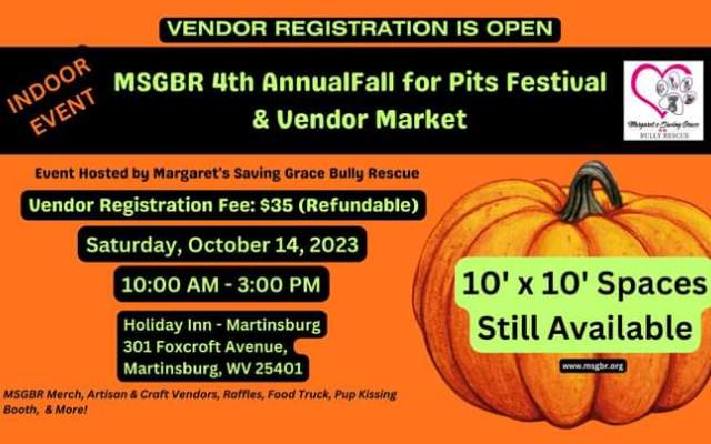 <h1 class="tribe-events-single-event-title">MSGBR Fall For Pits Festival, Sat, Oct, 14th, Holiday Inn – Martinsburg</h1>