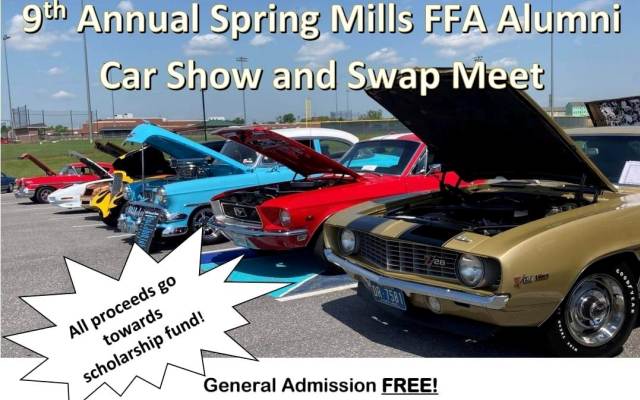 <h1 class="tribe-events-single-event-title">Spring Mills FFA Alumni Car Show, Sat. May 18th</h1>